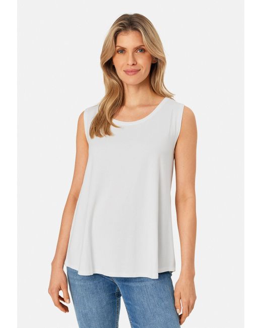 Masai White Tanktop MaElisa A-Linien-Schnitt, exklusive Jersey-Qualität