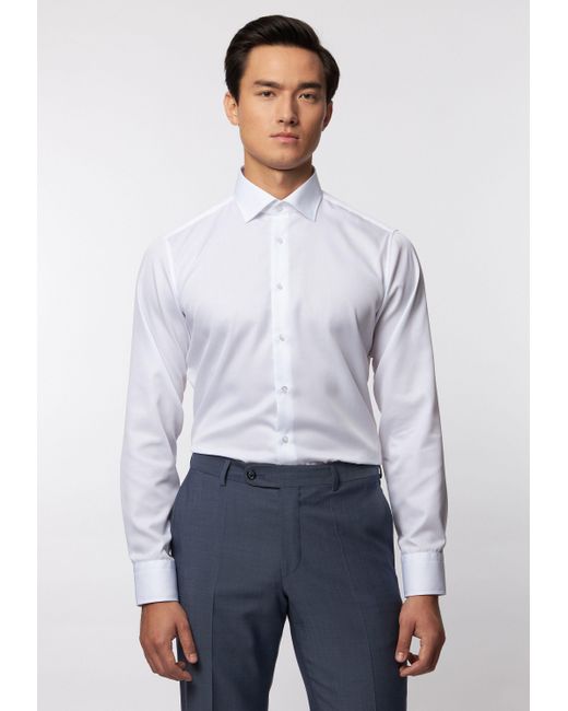 Roy Robson Langarmhemd Regular fit in White für Herren