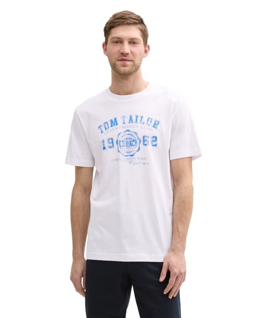 Tom Tailor T-Shirt (Packung, 2-tlg) mit Frontprint in Blue für Herren