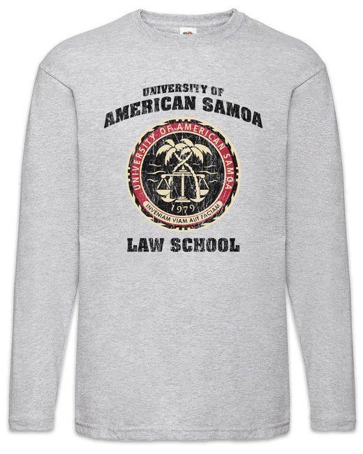 Urban Backwoods Langarmshirt University of American Samoa Langarm T-Shirt Better Call Law Saul in Gray für Herren