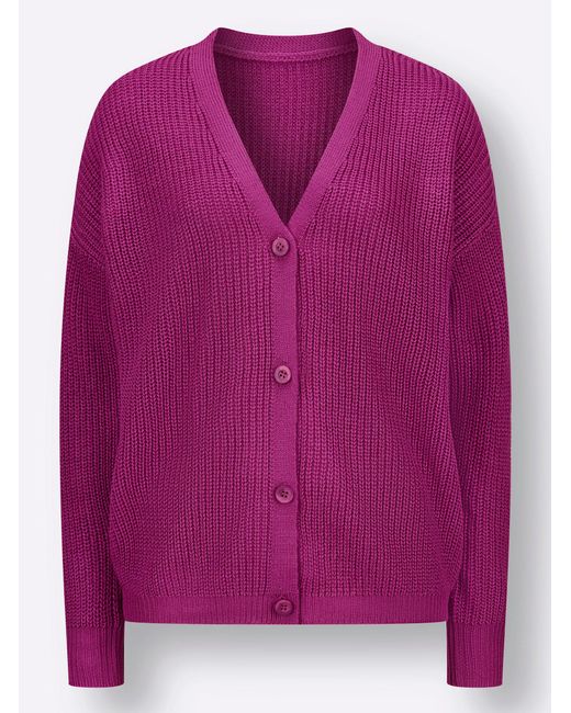 Sieh an! Purple Strickjacke