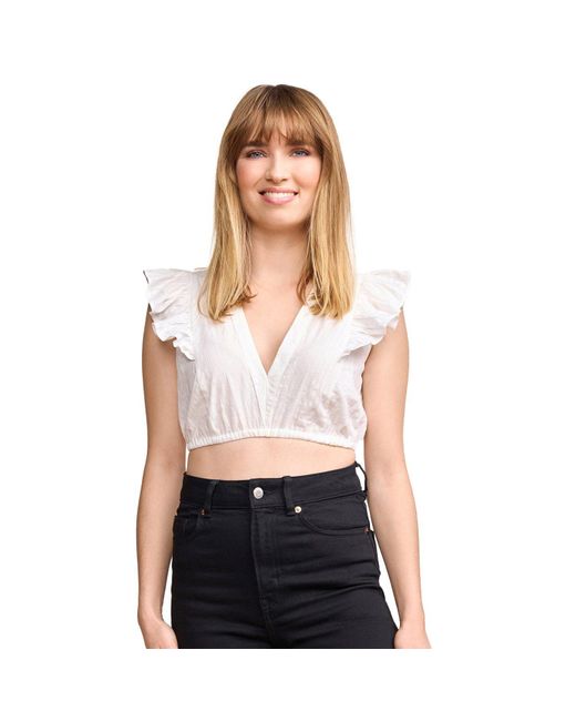 Krüger Madl White Ü Madl Krüger Dirndlbluse 'Ileyna' Flügelarm 318069, Ecr