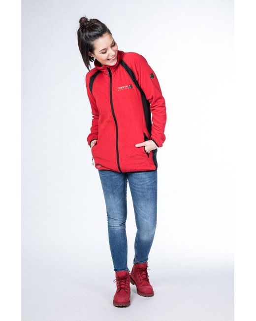 DEPROC Active Red Fleecejacke ENDERBY II WMN auch in Groß Größen erhältlich