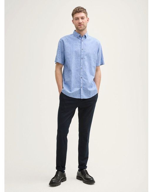 Tom Tailor Leinenhemd 1045099 in Blue für Herren