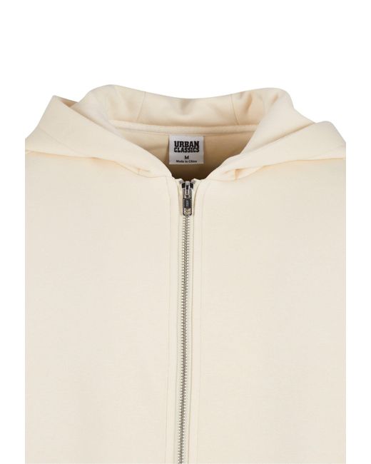Urban Classics Sweatjacke Fluffy Zip Cardigan in Natural für Herren