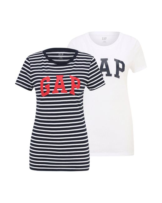 Gap Tall White T-Shirt (2-tlg) Plain/ohne Details