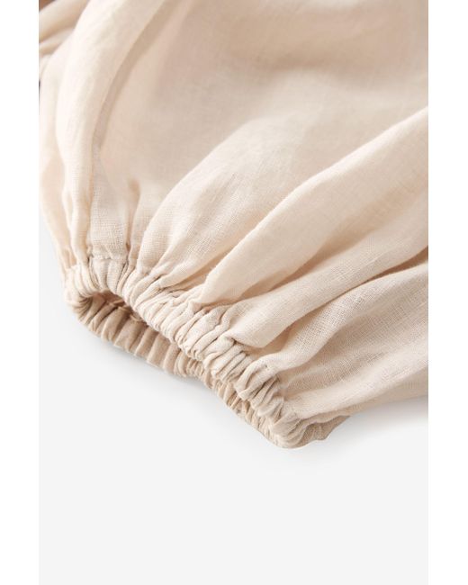 Next Natural Langarmshirt Langarm-Oberteil Boho-Top aus 100 % Leinen (1-tlg)