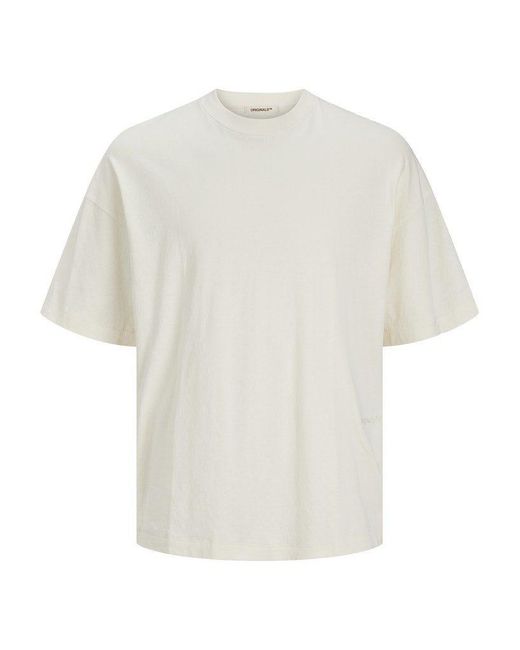 Jack & Jones Kurzarmshirt JORMILOS TEE SS CREW NECK SN in White für Herren