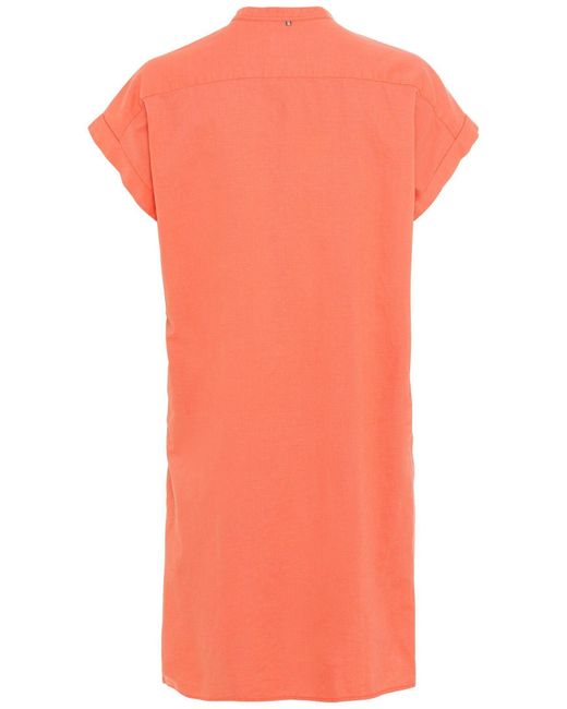 Camel Active Orange Sommerkleid Schlupfkleid aus einem Leinenmix