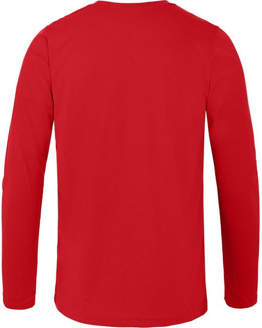 Bergson BENO Langarm T-Shirt, Pique, schnelltrocknend, pflegeleicht, Normal in Red für Herren