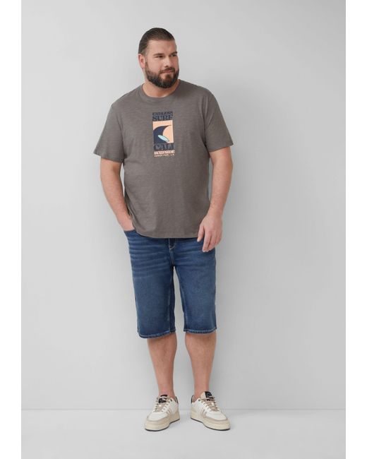 S.oliver Kurzarmshirt T-Shirt in Gray für Herren