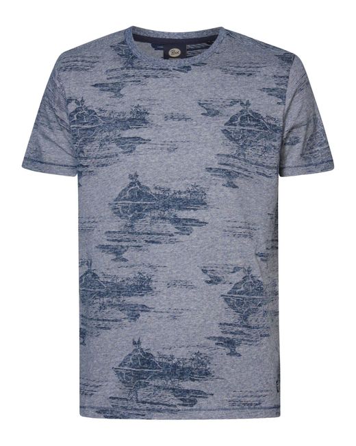 Petrol Industries - kurzarm - modischer Print - Men T-Shirt SS in Blue für Herren