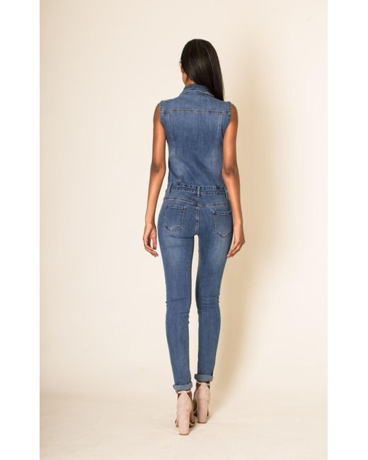 Simply Chic Blue Jumpsuit Jeans Anzug Hosenanzug Einteiler (1-tlg) AS-Tours