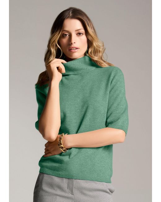 Madeleine Green Strickpullover Kaschmirpullover mit Rollkragen
