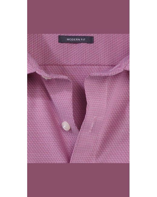 Olymp Langarmhemd 123144-Hemden in Purple für Herren