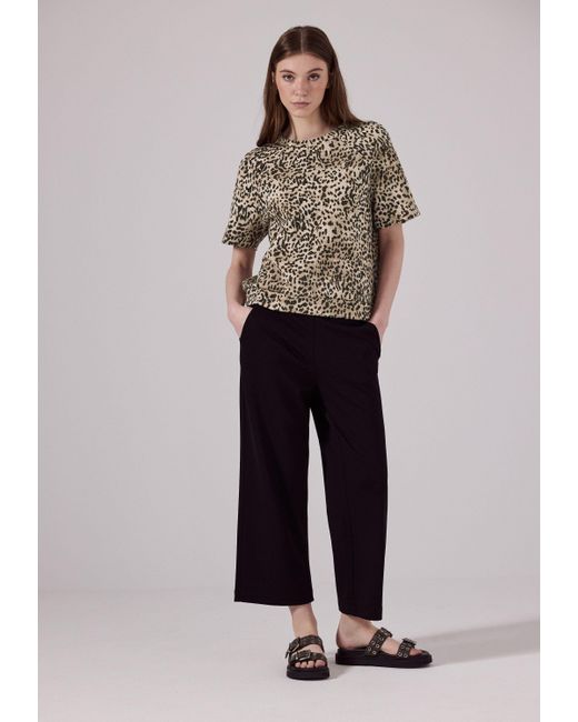 STREET ONE STUDIO Brown T-Shirt im angesagten Leo-Look