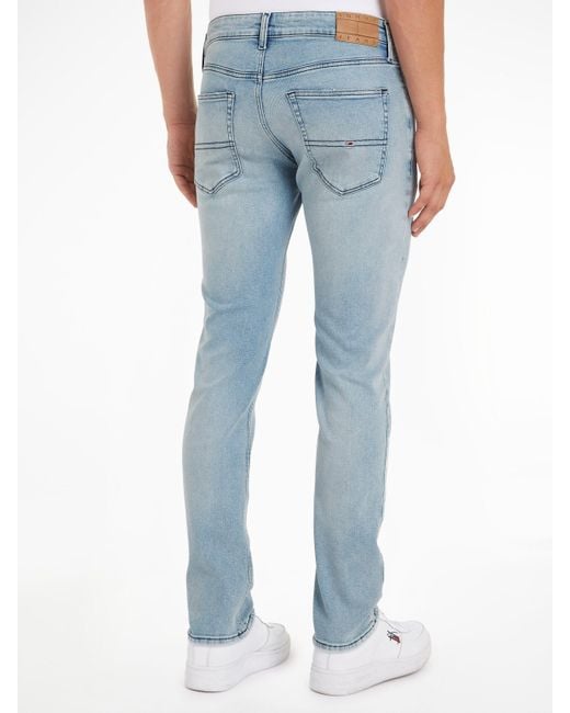 Tommy Hilfiger Tommy -fit-Jeans SCANTON SLIM mit Abrieb- und Destroyeddetails in Blue für Herren