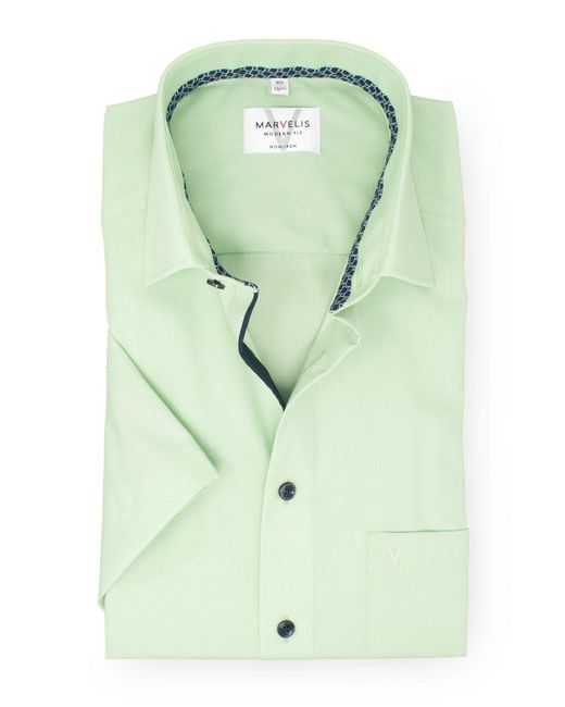 Marvelis Kurzarmhemd in Green für Herren