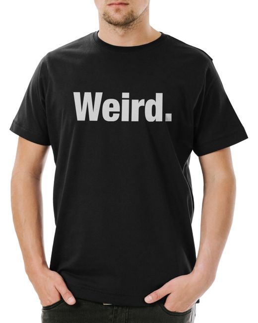 Urban Backwoods Print- Weird T-Shirt Seltsam Verrückt Slogan Spruch Motto Fun Spaß in Black für Herren