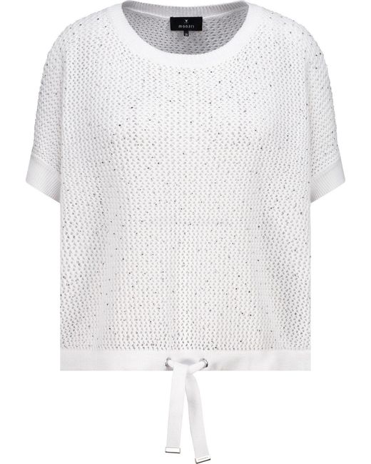 Monari White Strickpullover Pullover