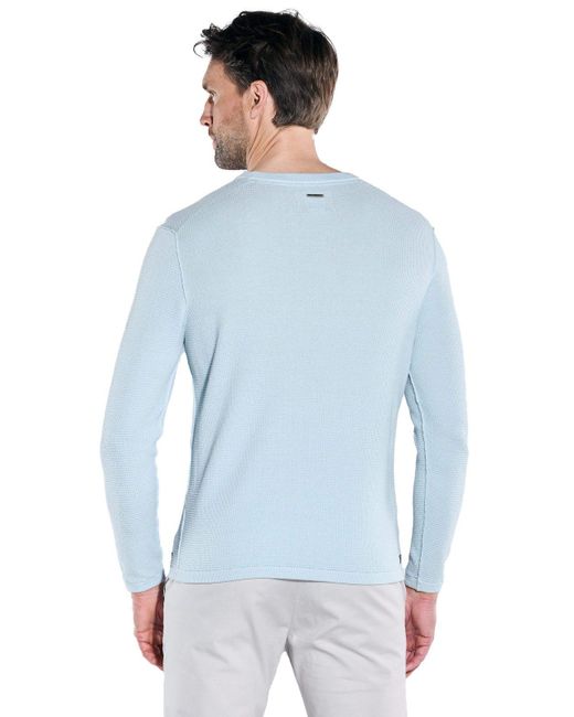 Engbers Rundhalspullover Pullover strukturiert in Blue für Herren
