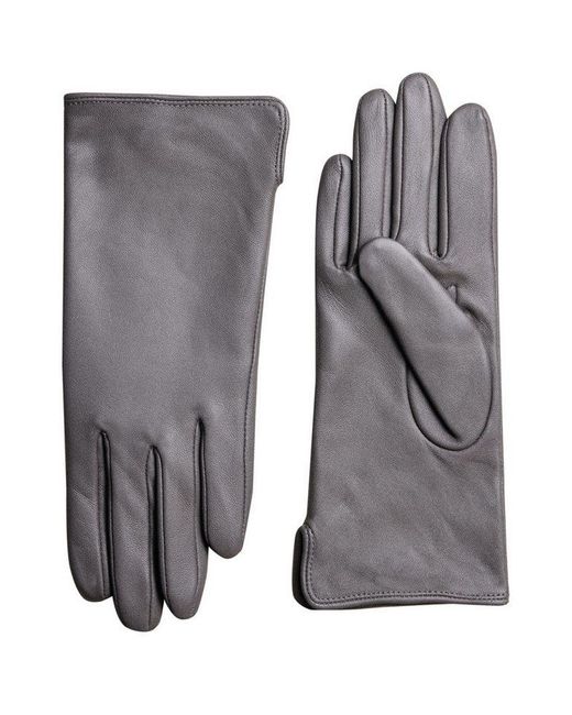 Next Gray Lederhandschuhe Lederhandschuhe (1-St)