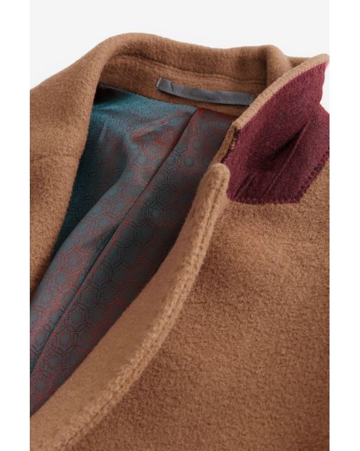 Next Caban Signature weicher Epsommantel mit hohem Wollanteil (1-tlg) in Brown für Herren