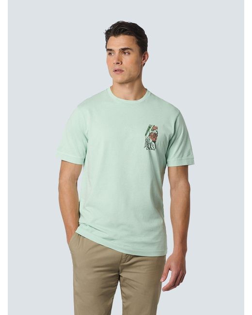 No Excess T-Shirt Crewneck Placed Prints Garm in Green für Herren