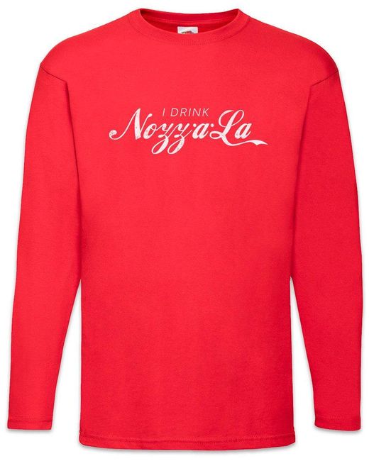 Urban Backwoods Langarmshirt I Drink Nozz-A-La Langarm T-Shirt Nozzala Cola Marke Logo Dark Movie in Red für Herren