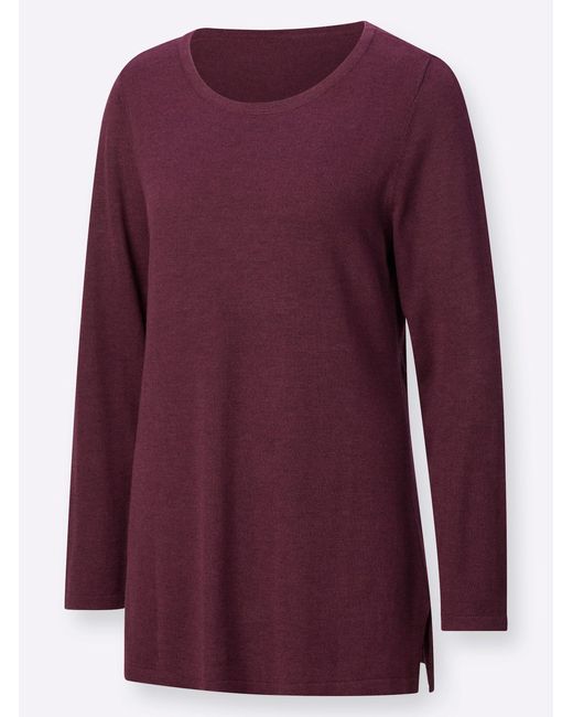 Sieh an! Purple Strickpullover Longpullover