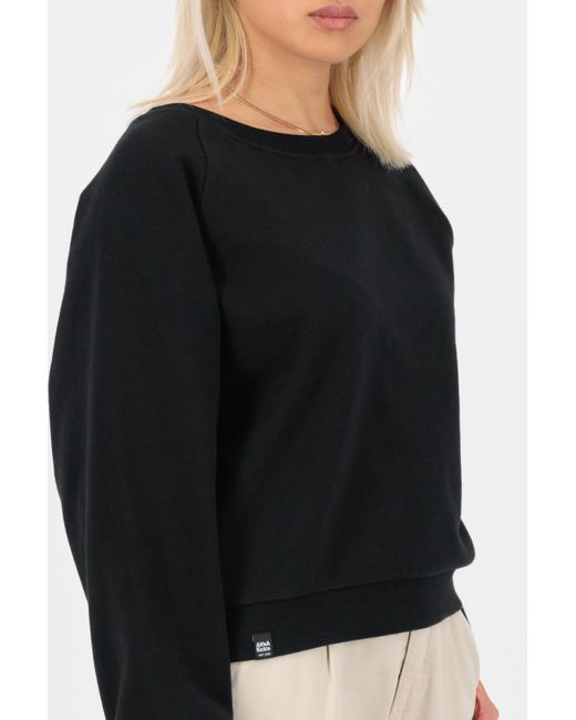 Alife & Kickin Black TeonaAK A Oversize Rundhalspullover, Sweatshirt