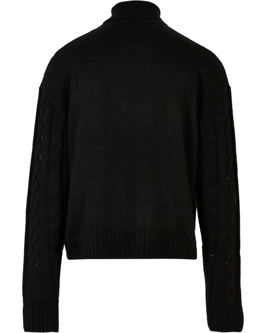Urban Classics Rundhalspullover Boxy Roll Neck Sweater (1-tlg) in Black für Herren