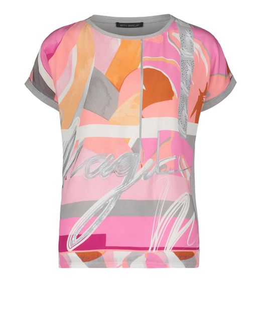 Betty Barclay Pink T- Shirt Kurz 1/2 Arm, Rose/Cream