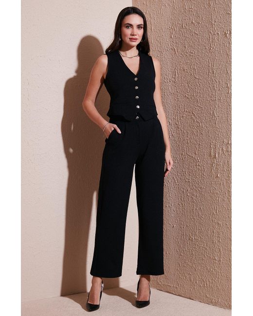 LELA Black Jumpsuit Regular Fit