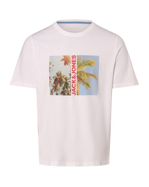 Jack & Jones T-Shirt JJNavin in White für Herren