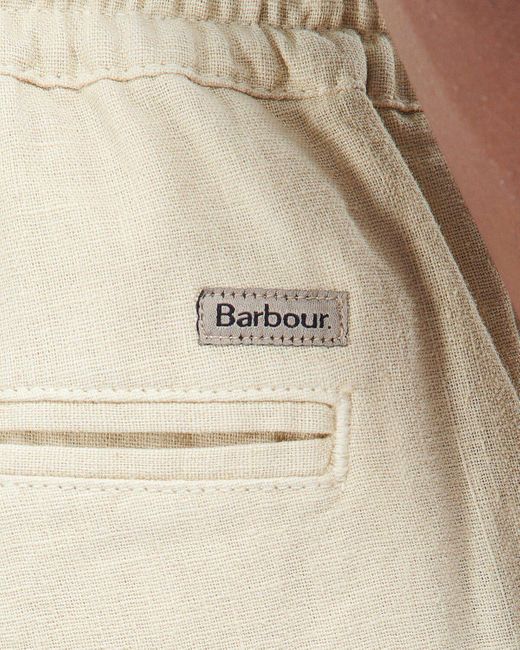 Barbour Chinoshorts Shorts Linen Cotton Mix in Natural für Herren
