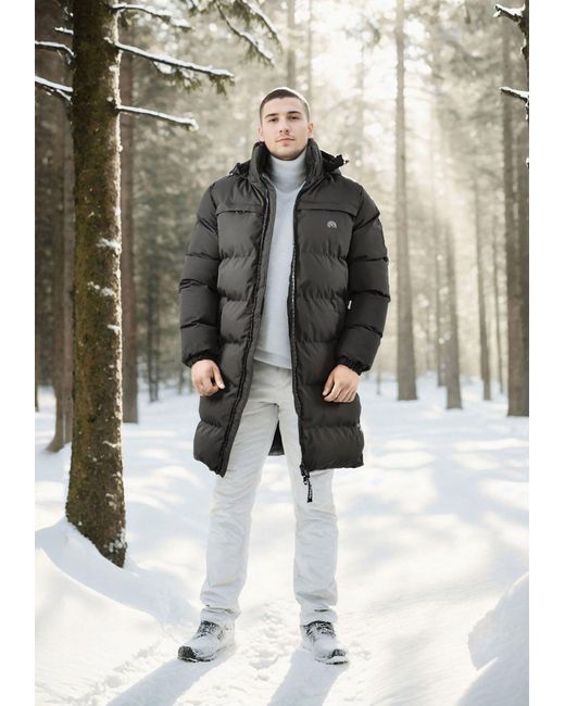 Arctic Seven Winterjacke ASNorwiig mit warmem Teddyfell und abnehmbarer Kapuze in Black für Herren