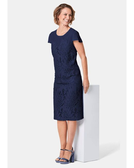 Goldner Abendkleid Kurzgröße: Kleid aus sommerlicher Spitze in Blau | Lyst  DE