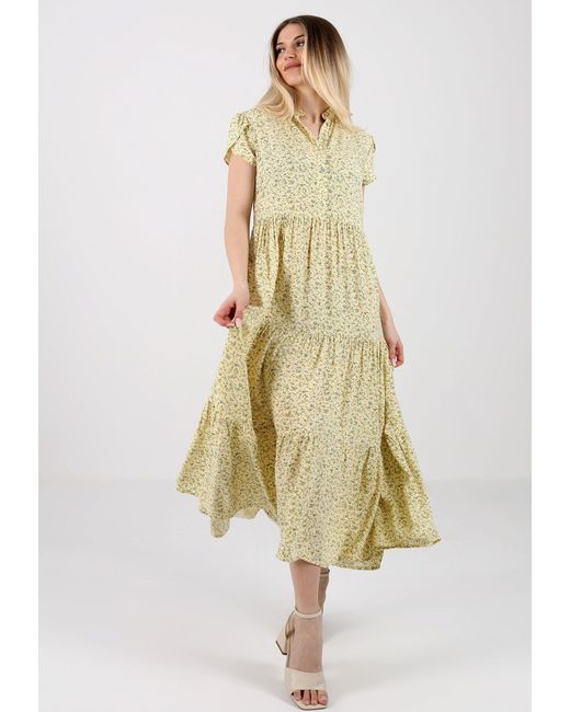 YC Fashion & Style Yellow Sommerkleid Boho-Maxikleid aus Reiner Viskose – Sommerliche Eleganz