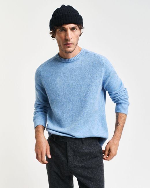 Gant Rundhalspullover in Blue für Herren