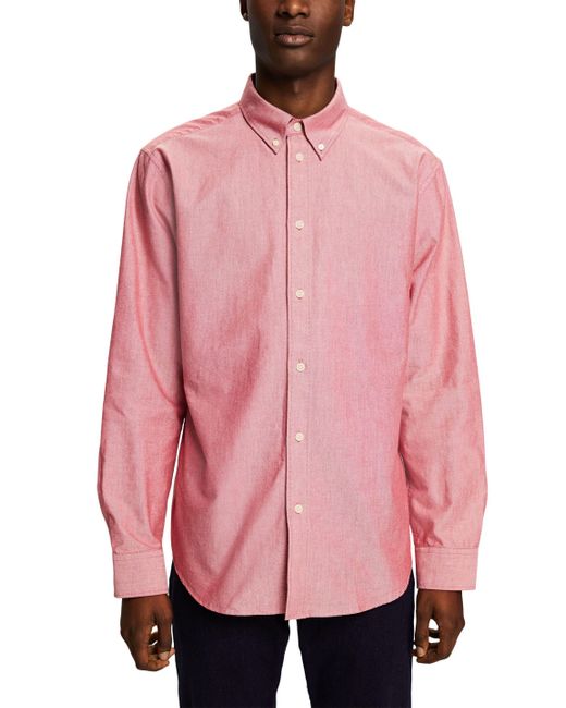 Esprit Langarmhemd in Pink für Herren
