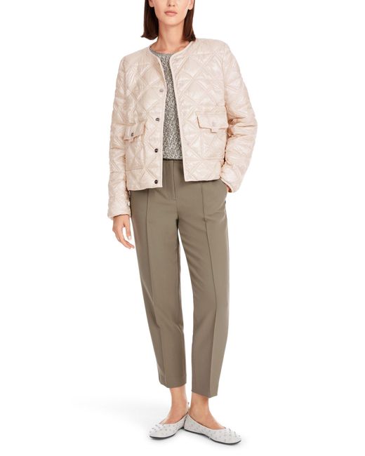 Marc Cain Natural Blouson Schimmernde Jacke im Rautenstepp
