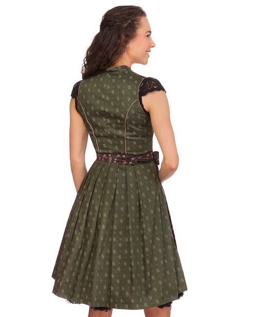 Alpenfee Tracht Brown Midi Dirndl 2tlg.