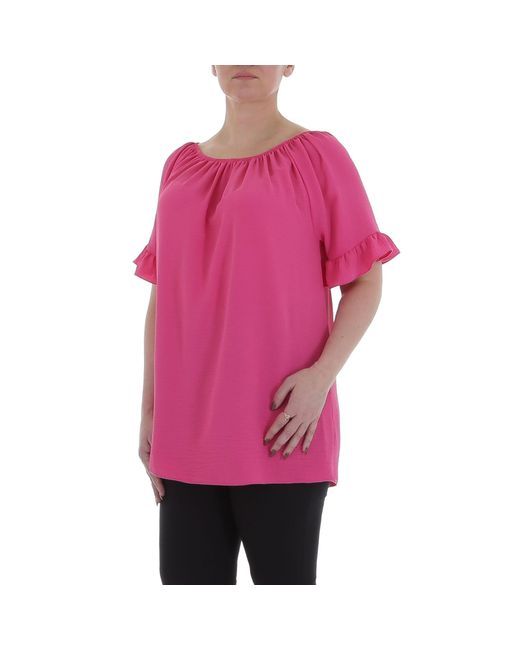Ital-Design Kurzarmbluse Elegant Bluse in Pink