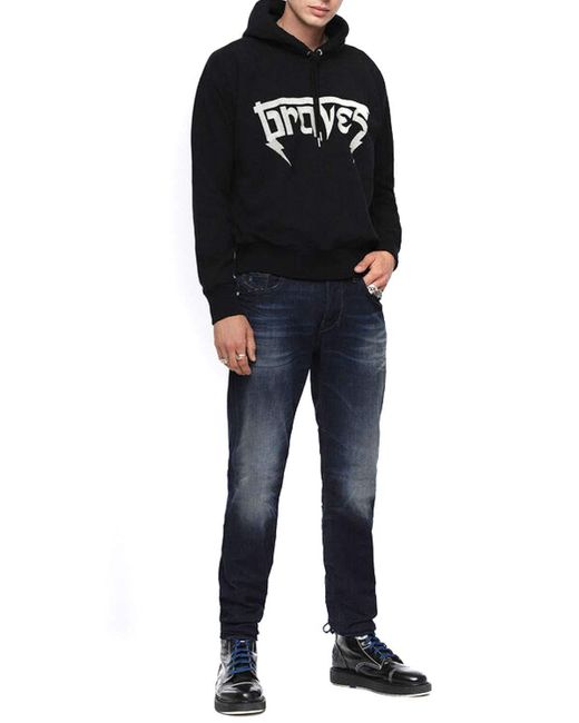 DIESEL Fit- Larkee-Beex 069BM Jeans Hose Regular Tapered in Blue für Herren