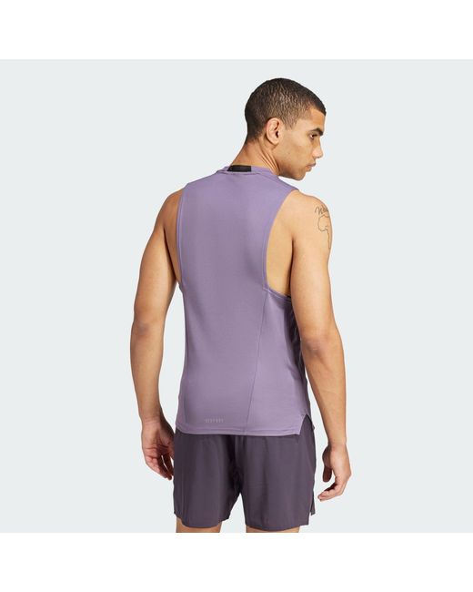 Adidas Originals DESIGNED FOR TRAINING WORKOUT HEAT.RDY TANKTOP in Purple für Herren