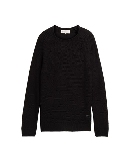 Tom Tailor Rundhalspullover (1-tlg) in Black für Herren
