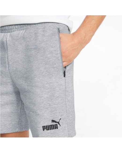 PUMA Shorts kurze Hose Jogginghose mit Taschen aus weicher Baumwolle (0-tlg) in Gray für Herren