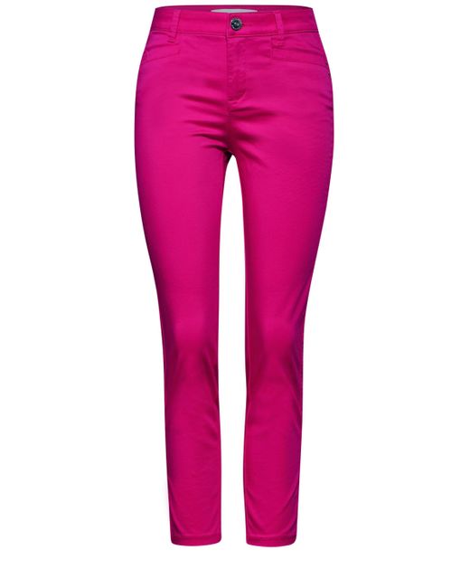 Street One Pink Chinohose Middle Waist