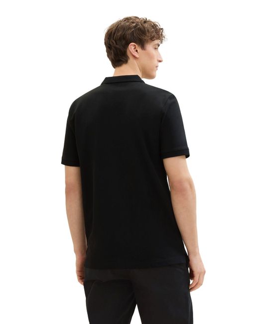 Tom Tailor Poloshirt mit Logo-Print in Black für Herren